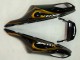 2006-2011 Kawasaki ZX14R ZZR1400 Motorcycle Fairings - Glossy Black Gold Flame