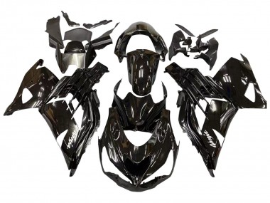 Shop 2012-2024 Kawasaki ZX14R ZZR1400 Motorcycle Fairings - Glossy Black Matte Black White Ninja