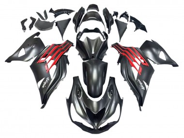 Shop 2012-2024 Kawasaki ZX14R ZZR1400 Motorcycle Fairings - Matte Black Red White Ninja