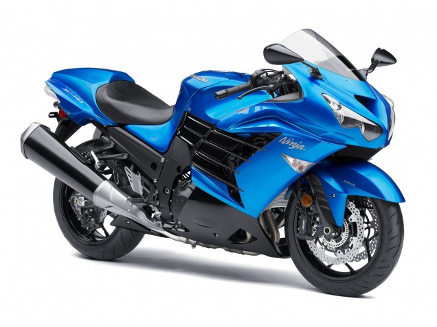 2012-2024 Kawasaki ZX14R ZZR1400 Motorcycle Fairings - Blue