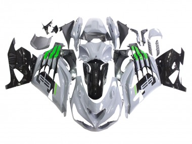 Shop 2012-2024 Kawasaki ZX14R ZZR1400 Motorcycle Fairings - Grey Green Black