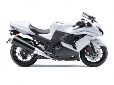 Shop 2012-2024 Kawasaki ZX14R ZZR1400 Motorcycle Fairings - White Matte Black