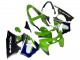 1998-1999 Kawasaki ZX6R Motorcycle Fairings - Green White Blue Silver Glossy Black