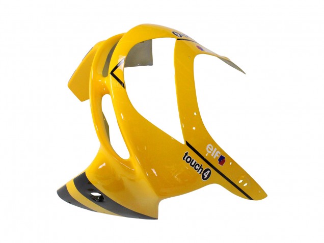 1998-1999 Kawasaki ZX6R Motorcycle Fairings - Yellow Black Monster Elf Bridgestone