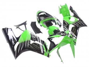 Shop 2003-2004 Kawasaki ZX6R Motorcycle Fairings - Green White Black