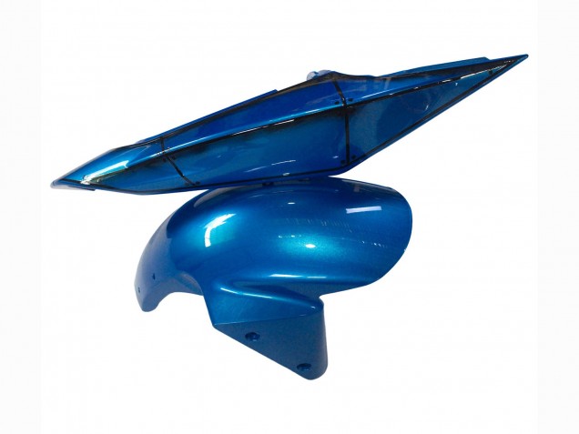 2003-2004 Kawasaki ZX6R Motorcycle Fairings - Blue White Red Shark