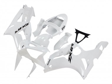 Shop 2003-2004 Kawasaki ZX6R Motorcycle Fairings - White Black Decals