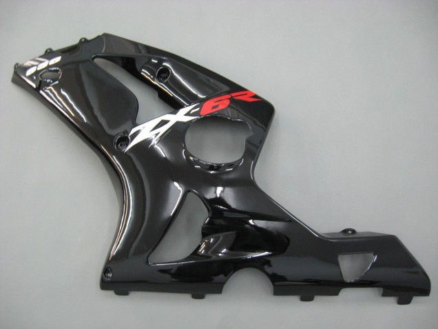 2003-2004 Kawasaki ZX6R Motorcycle Fairings - Glossy Black