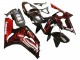 2003-2004 Kawasaki ZX6R Motorcycle Fairings - Glossy Black Red Flame