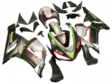 Shop 2005-2006 Kawasaki ZX6R Motorcycle Fairings - Black Silver Green Red K-26