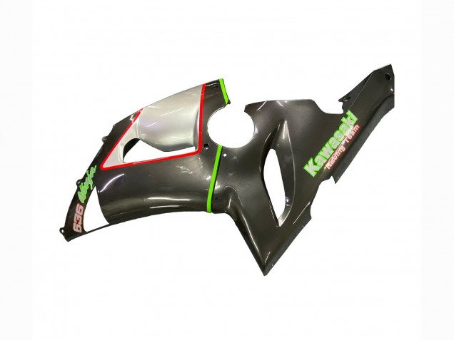2005-2006 Kawasaki ZX6R Motorcycle Fairings - Black Silver Green Red K-26