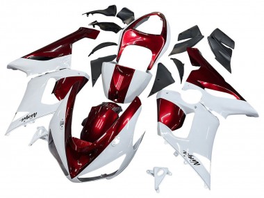 Shop 2005-2006 Kawasaki ZX6R Motorcycle Fairings - White Red