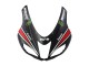 2007-2008 Kawasaki ZX6R Motorcycle Fairings - Black White Red with White Snow Decal Ninja Elf