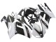 2007-2008 Kawasaki ZX6R Motorcycle Fairing - White Black