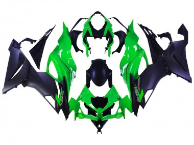 Shop 2019-2022 Kawasaki ZX6R Motorcycle Fairings - Green Matte Black