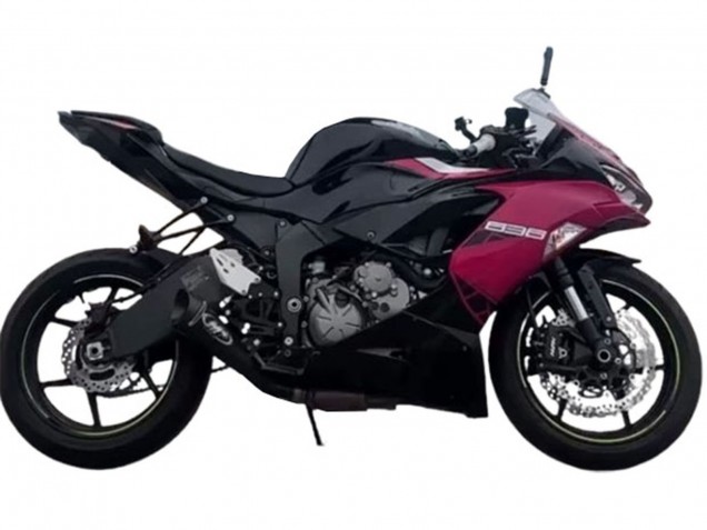 2019-2022 Kawasaki ZX6R Motorcycle Fairings - Glossy Black Pink Ninja