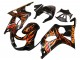 2000-2002 Suzuki GSXR1000 Motorcycle Fairings - Glossy Black Orange Flame