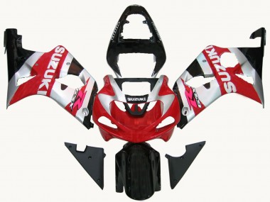 Shop 2000-2002 Suzuki GSXR1000 Motorcycle Fairings - Red Silver White Black