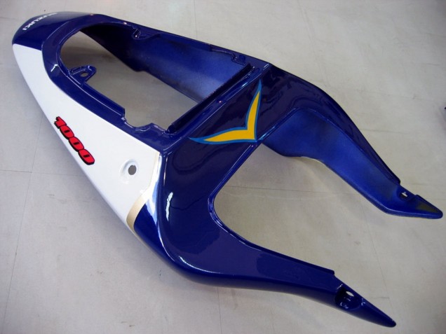 2000-2002 Suzuki GSXR1000 Motorcycle Fairings - Yellow Dark Blue White Motul Corona