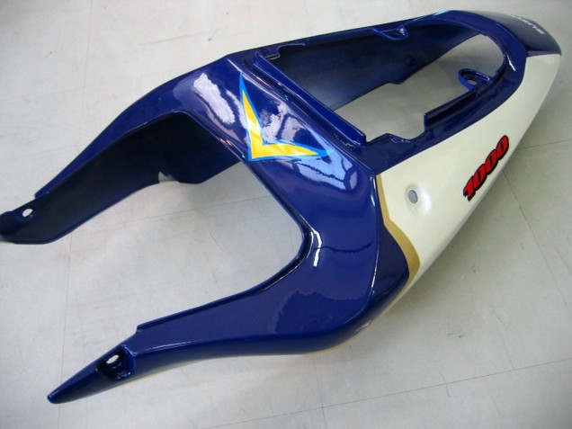 2000-2002 Suzuki GSXR1000 Motorcycle Fairings - Yellow Dark Blue White Motul Corona