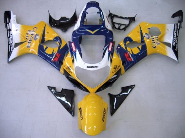 Shop 2000-2002 Suzuki GSXR1000 Motorcycle Fairings - Yellow Dark Blue White Motul Corona