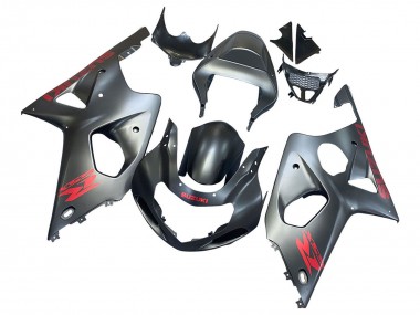 Shop 2000-2002 Suzuki GSXR1000 Motorcycle Fairings - Matte Grey Red Decal