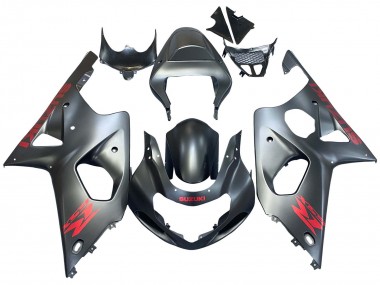 Shop 2000-2002 Suzuki GSXR1000 Motorcycle Fairings - Matte Grey Red Decal