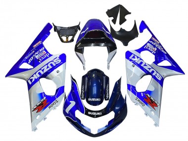 Shop 2000-2002 Suzuki GSXR1000 Motorcycle Fairings - Blue White Silver Castrol Dunlop