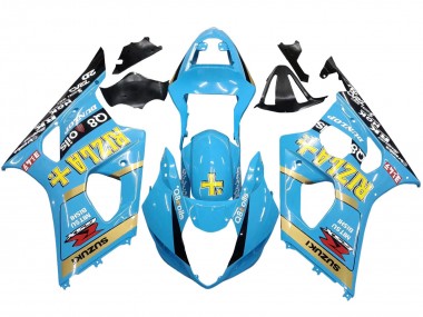 Shop 2003-2004 Suzuki GSXR 1000 Motorcycle Fairings - Light Blue Yellow Black Rizla Motul
