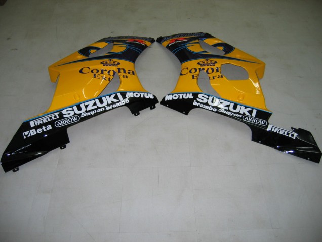 2003-2004 Suzuki GSXR 1000 Motorcycle Fairings - Yellow White Blue Black Corona