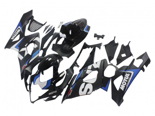 2005-2006 Suzuki GSXR 1000 Motorcycle Fairings - Black Blue White Motul
