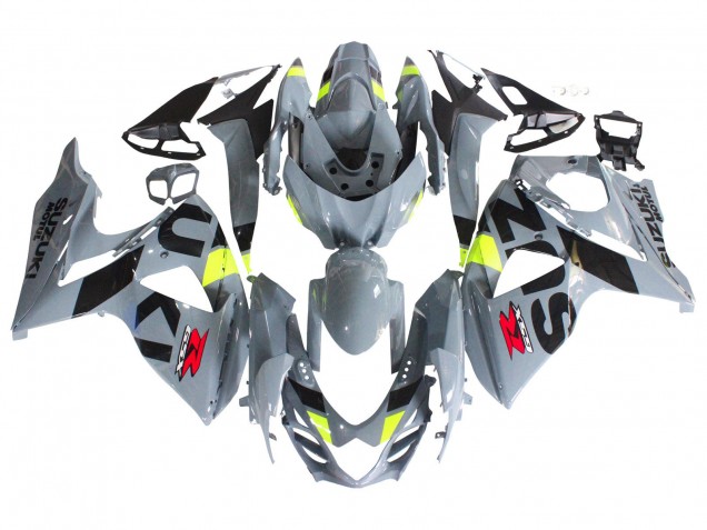 2009-2016 Suzuki GSXR 1000 Motorcycle Fairings - Grey Neon Yellow Black Motul