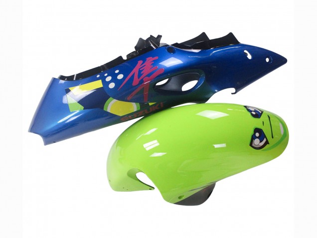 1996-2007 Suzuki GSXR 1300 Hayabusa Motorcycle Fairings - Blue Green Shark 46