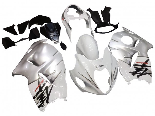 1996-2007 Suzuki GSXR 1300 Hayabusa Motorcycle Fairings - White Silver Hayabusa