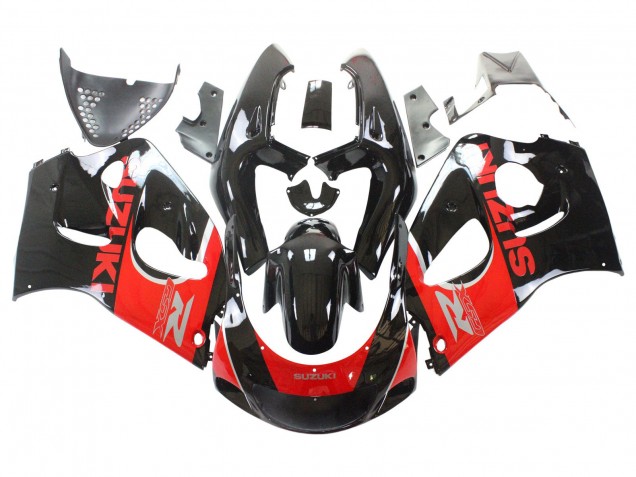 1996-2000 Suzuki GSXR 600 / GSXR 750 Motorcycle Fairings - Black Red