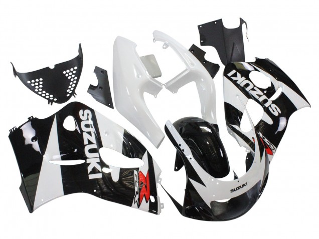 1996-2000 Suzuki GSXR 600 / GSXR 750 Motorcycle Fairings - Black White