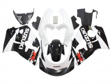 Shop 1996-2000 Suzuki GSXR 600 / GSXR 750 Motorcycle Fairings - Black White