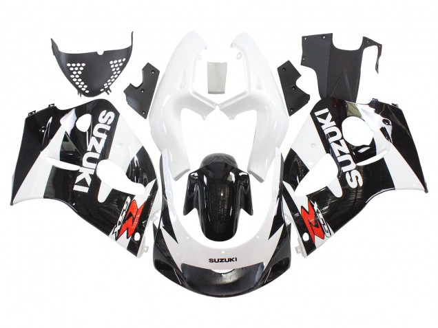 1996-2000 Suzuki GSXR 600 / GSXR 750 Motorcycle Fairings - Black White