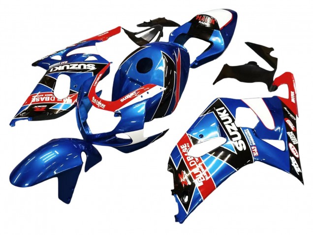2001-2003 Suzuki GSXR 600 / GSXR 750 Motorcycle Fairings - Blue Red Racing