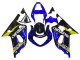 2001-2003 Suzuki GSXR 600 / GSXR 750 Motorcycle Fairings - Blue Yellow Glossy Black