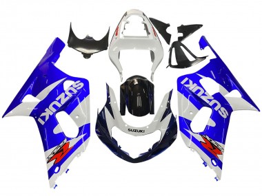 Shop 2001-2003 Suzuki GSXR 600 / GSXR 750 Motorcycle Fairing - White Blue Glossy Black Red