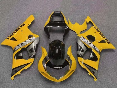 Shop 2001-2003 Suzuki GSXR 600 / GSXR 750 Motorcycle Fairing - Yellow Grey Glossy Black