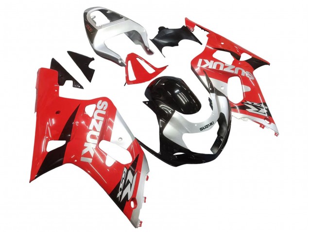 2001-2003 Suzuki GSXR 600 / GSXR 750 Motorcycle Fairing - Red White Glossy Black