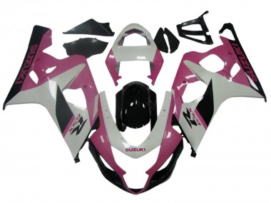 Shop 2004-2005 Suzuki GSXR 600 / GSXR 750 Motorcycle Fairings - White Pink Black