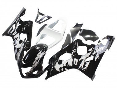 Shop 2004-2005 Suzuki GSXR 600 / GSXR 750 Motorcycle Fairing - White Black