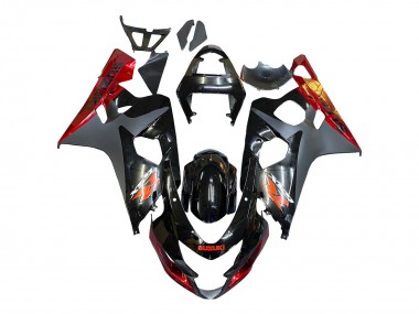 Shop 2004-2005 Suzuki GSXR 600 / GSXR 750 Motorcycle Fairings - Black Grey Red
