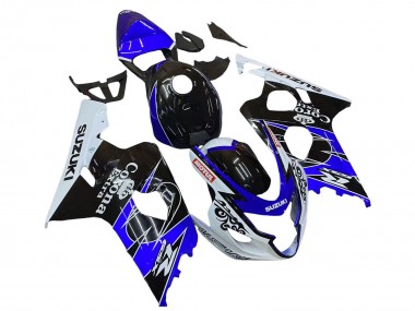 Shop 2004-2005 Suzuki GSXR 600 / GSXR 750 Motorcycle Fairing - White Blue Black Corona Motul