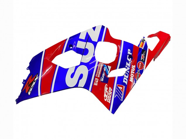2004-2005 Suzuki GSXR 600 / GSXR 750 Motorcycle Fairings - Blue Red Black Motul Dunlop