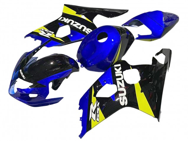 2004-2005 Suzuki GSXR 600 / GSXR 750 Motorcycle Fairings - Blue Yellow Black