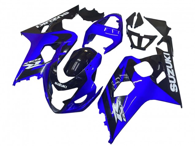 2004-2005 Suzuki GSXR 600 / GSXR 750 Motorcycle Fairings - Blue Black White Decal